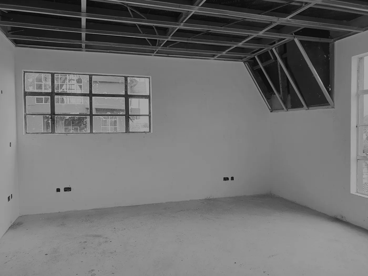Before: commercial shell with exposed services, Ruaka