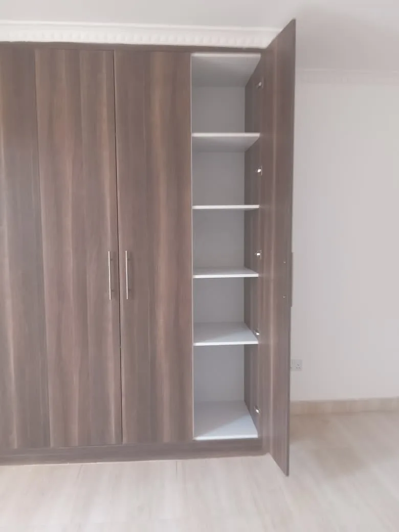 Fitted wardrobe interior with shelves and drawers